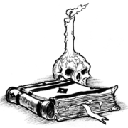 Book Scull and Candle by William McAusland